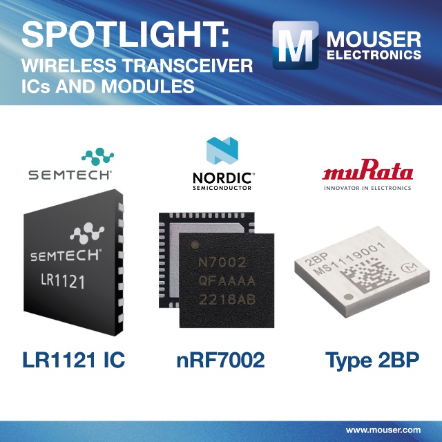 Mouser Expands Range of Wireless Connectivity Products